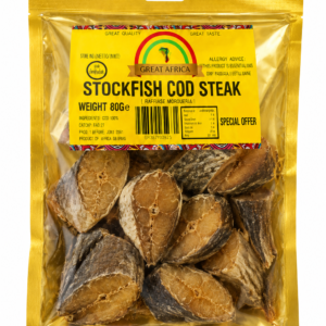 STOCKFISH COD STEAK 80GX10